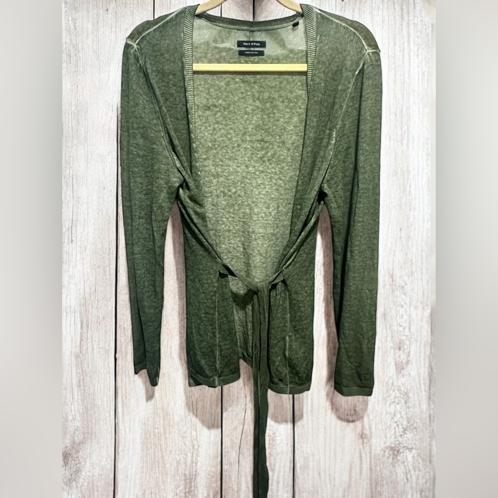 Marc O’Polo Open Front Cardigan linen cotton blend size XL NWOT